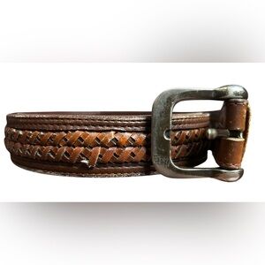 Vintage 90s/Y2K Levi’s Genuine Leather Levi’s Braided Belt 42 Inches Long